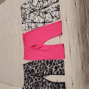 Lot of 3 Compression Capri Leggings
